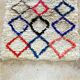 Small vintage beni ouarain rug
