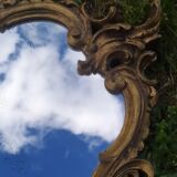 Baroque mirror in gilded wood 87x54cm