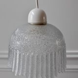 Frosted glass hanging lamp 50s