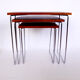 Ensemble de tables gigogne en teck et chrome par Brabantia