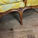 Duchess in Boat, Chaise Longue, Louis XV, Yellow Silk, 18th Century