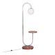 Bauhaus Adjustable Floor Lamp in Walnut and Chrome attributed to R. Slezák, Czech, 1930s