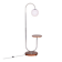 Bauhaus Adjustable Floor Lamp in Walnut and Chrome attributed to R. Slezák, Czech, 1930s
