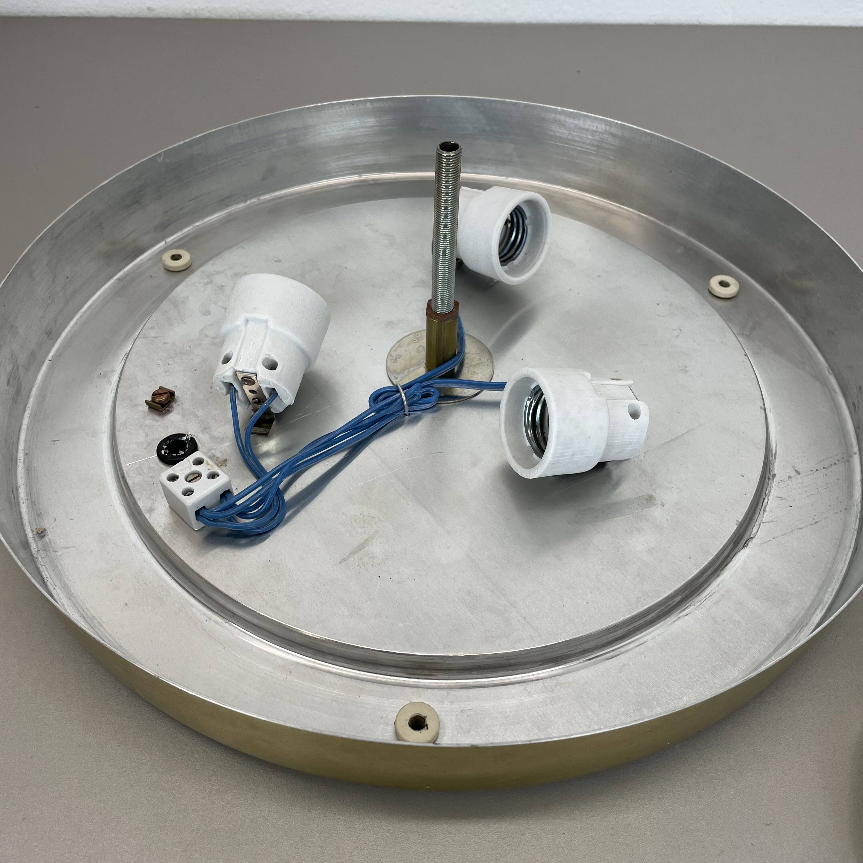 Glass flushmount wall light  peill and putzler lights attrib., germany, 1970s