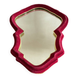 Red and gold felt mirror