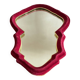 Red and gold felt mirror
