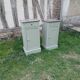 Pairs of bedside tables in Louis Philippe style, Luxembourg green.