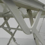 Industrial side table, hospital bed