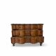 antique walnut serpentine commode
