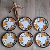 Set 6 assiettes dessert Boch Paradisio 1966