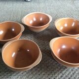 Series of 5 stoneware bowls