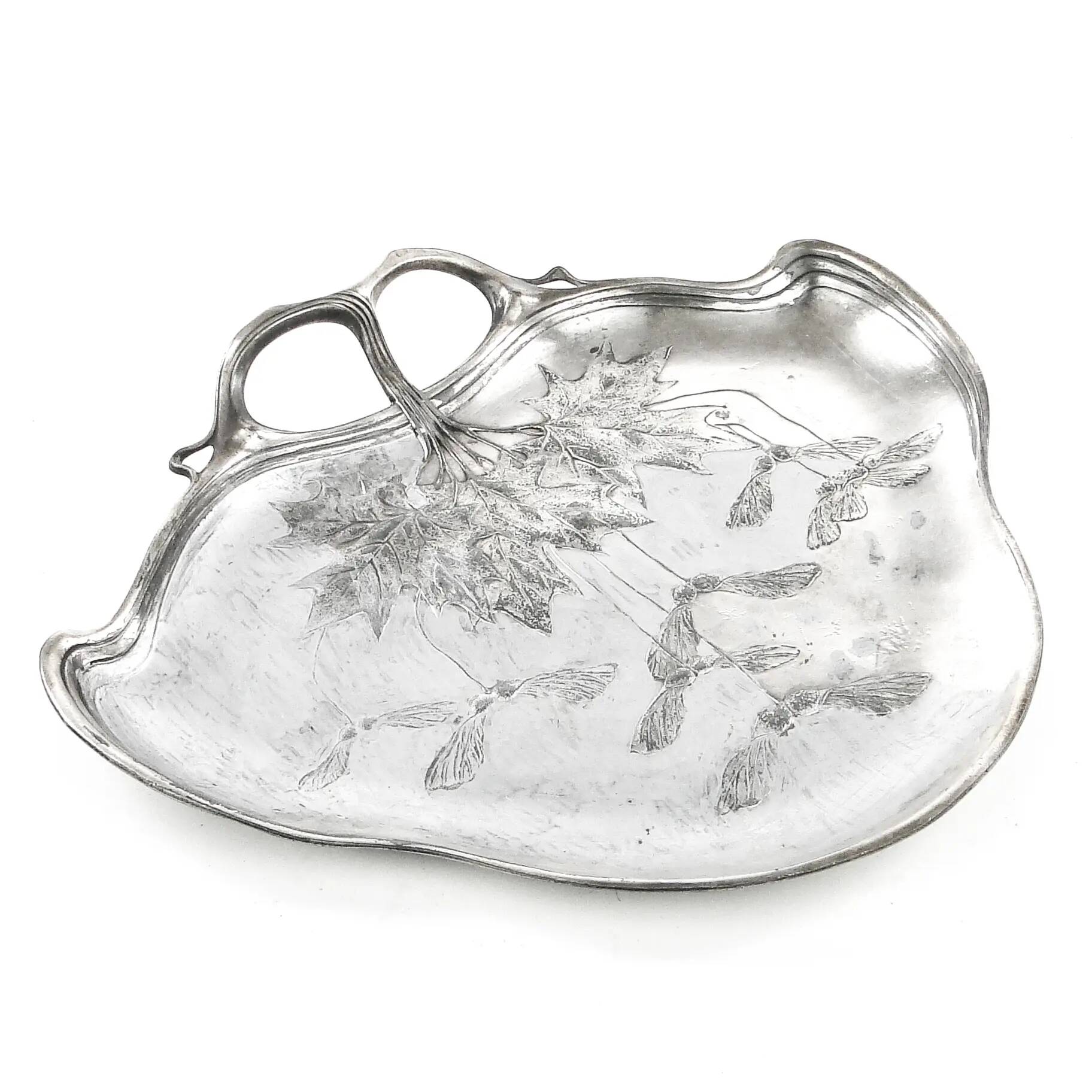 Art Nouveau appetiser tray, Orivit, Germany, early 20th century