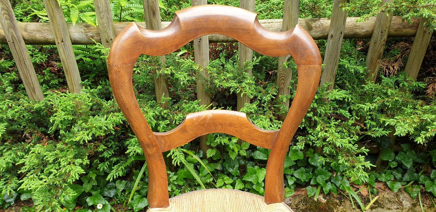 Louis Philippe chair in cherry wood circa 1900