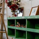 Workshop furniture – with green lockers