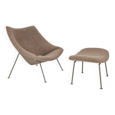 Oyster Chair with Ottoman by Pierre Paulin for Artifort, 1960s