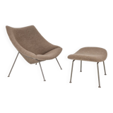 Oyster Chair with Ottoman by Pierre Paulin for Artifort, 1960s