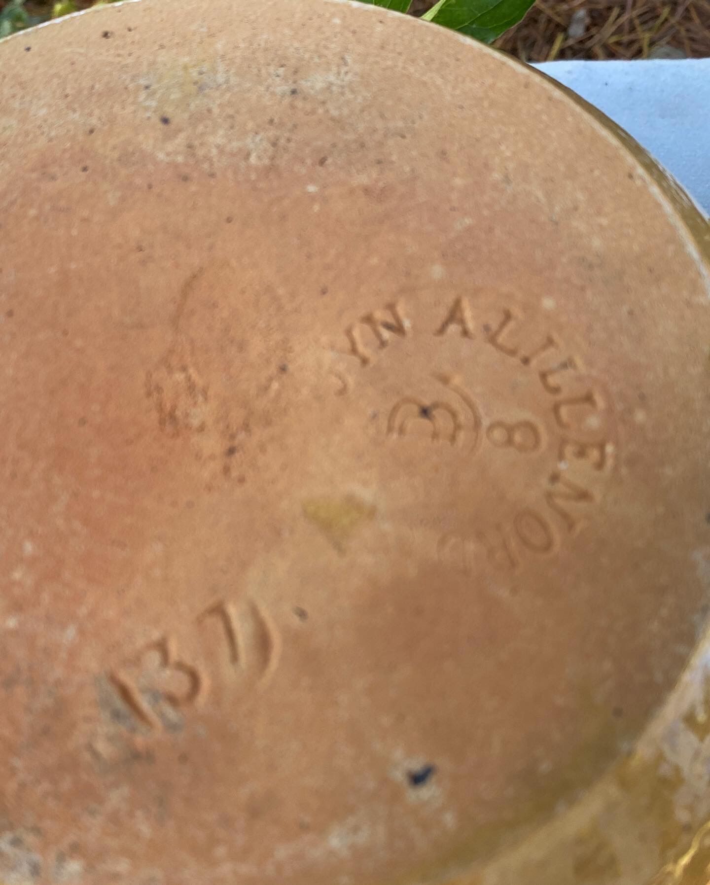 Old glazed terracotta vegetable