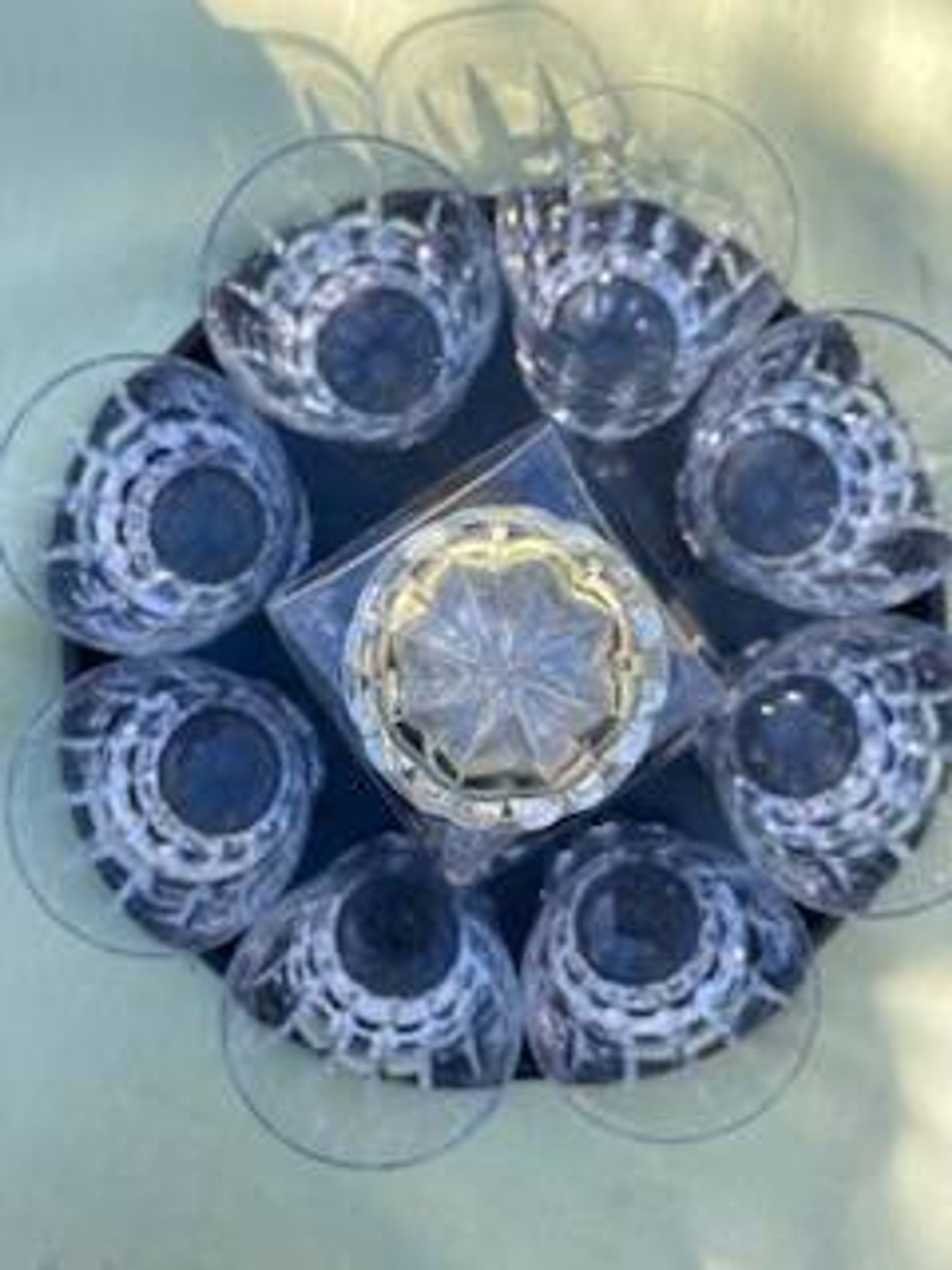 Cristal saint-louis service of 8 whisky and/or cocktail glasses manhattan