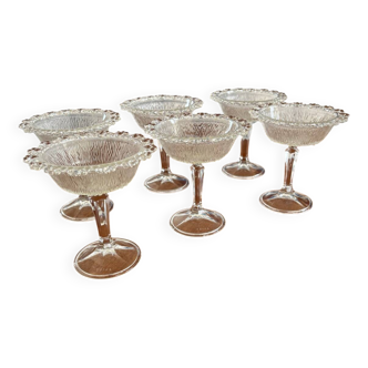 Coupe à glace sorbet vintage style belle époque coupe en verre