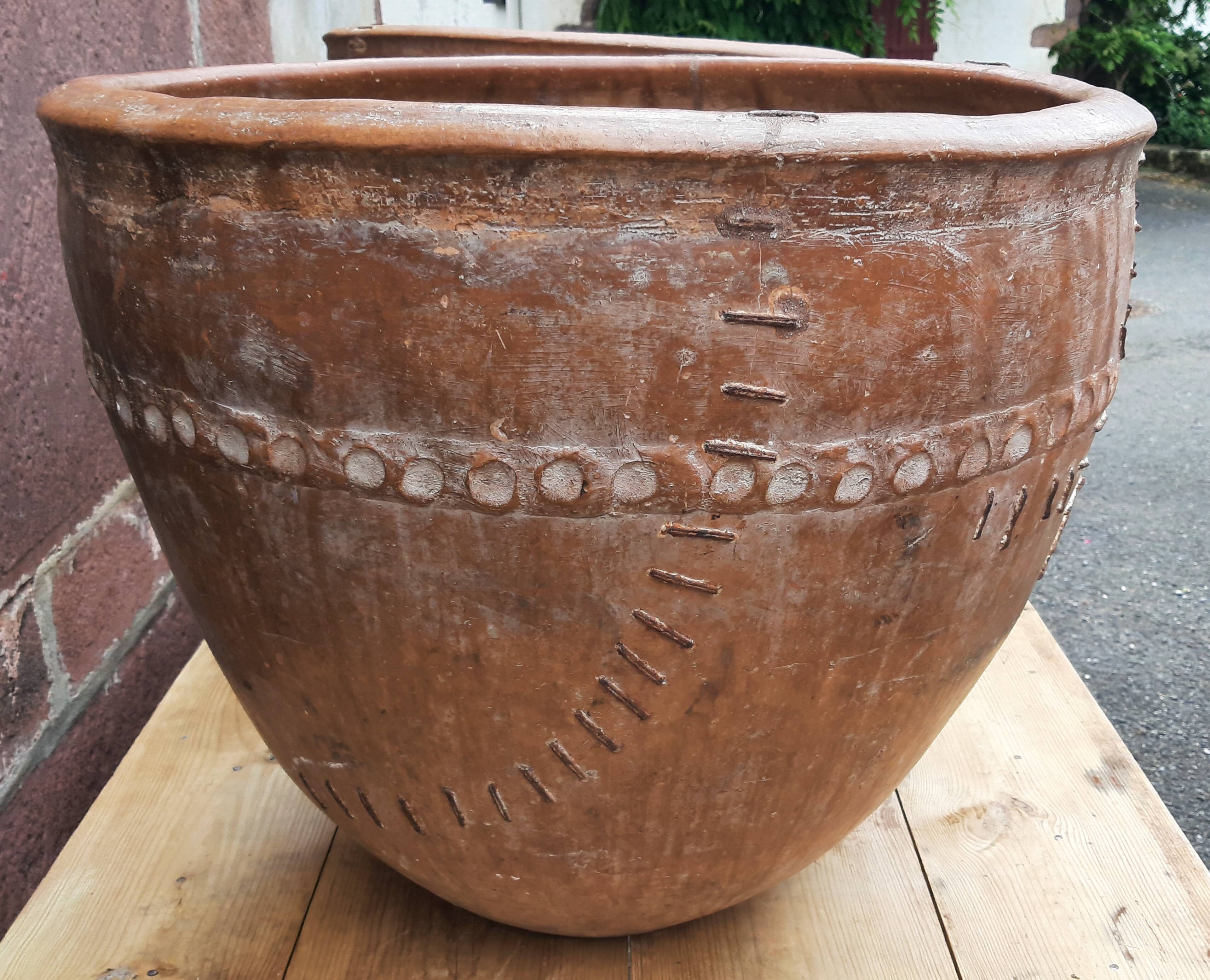 Paire de jarres ("cocios" ou "barreños"), Espagne, 18ème siècle.