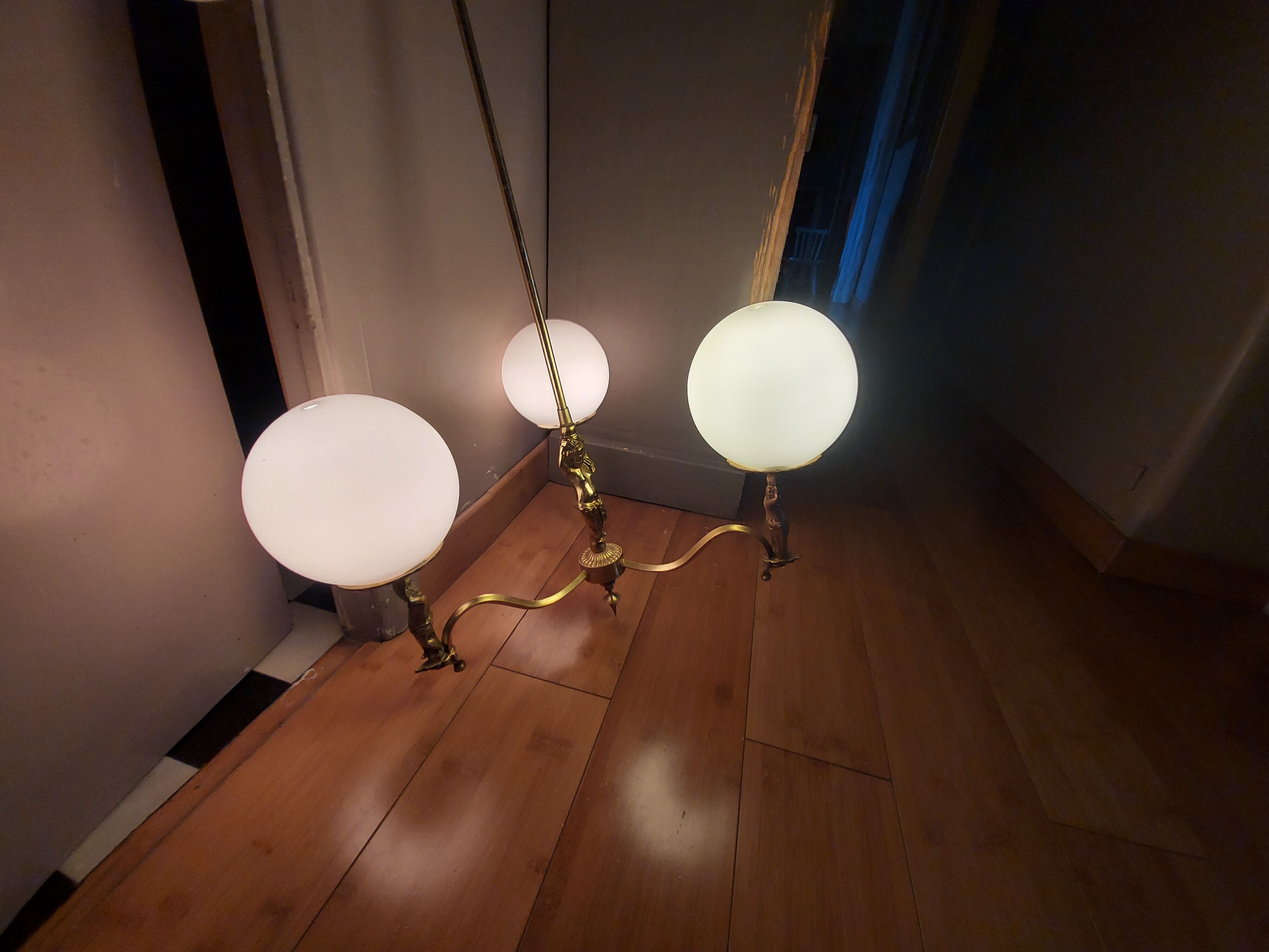 60'S vintage brass chandelier, Cherubin