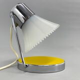 Milk glass & chrome adjustable table lamp 1960