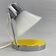 Milk glass & chrome adjustable table lamp 1960