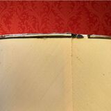 Vintage ostrich egg lamp travertine brass 1970s Maison Charles style