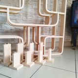 Mid-Century Czech Wall or Room Divider by Ludvik Volak for Drevopodnik Holesov, 1960s, Set of 2