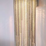 Swarovski wall lamp in silver-plated metal with crystal pendants.