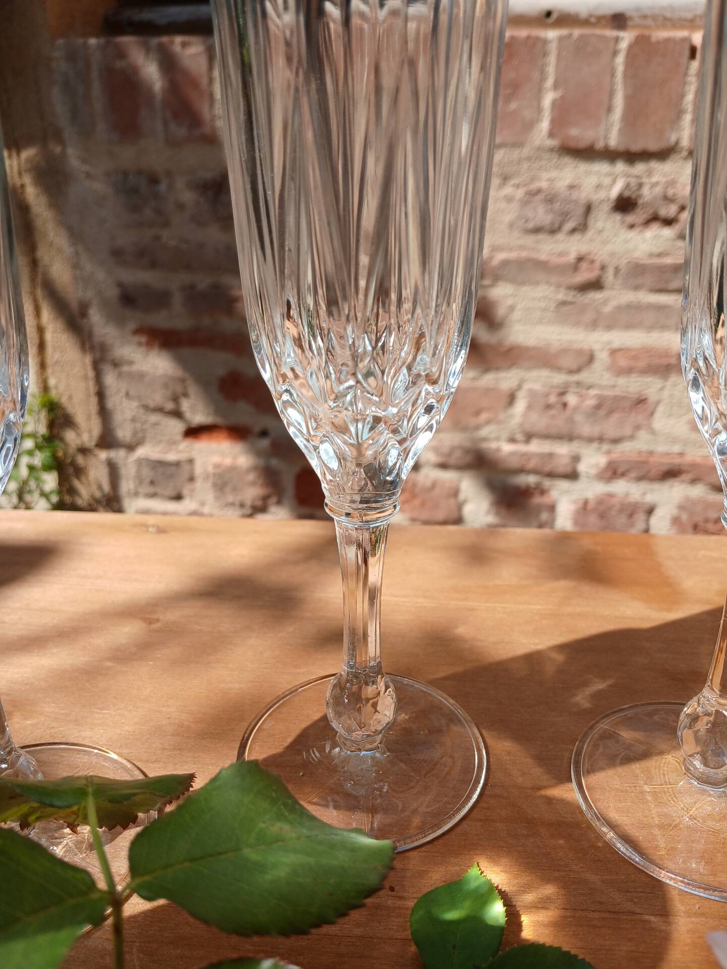 4 flûtes à champagne anciennes 