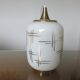 Hanging opaline white gold geometric patterns 60s 70s
