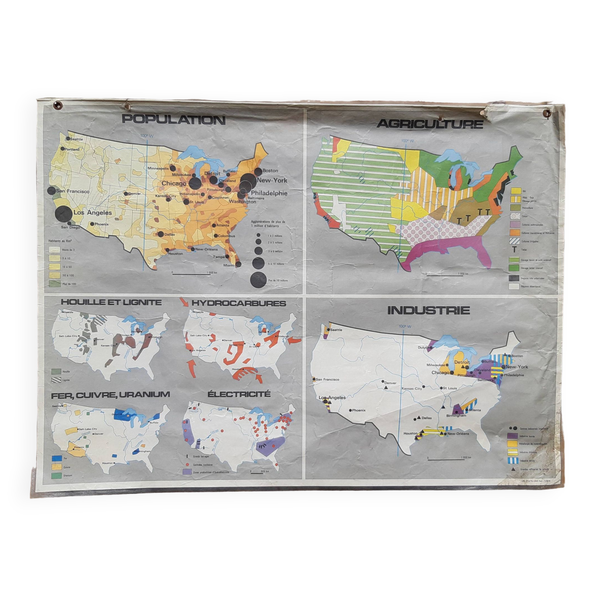 School map representing the United States of America
