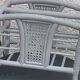 Bamboo and rattan magazine holder, vintage grey canning