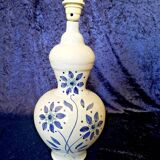 Grande lampe faïence bleue Chateau Goussaincourt Lorraine. Louis Viansson Ponté