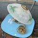 Vintage bronze opaline lamp, very good condition