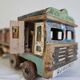 Indian tata truck handmade in polychrome wood