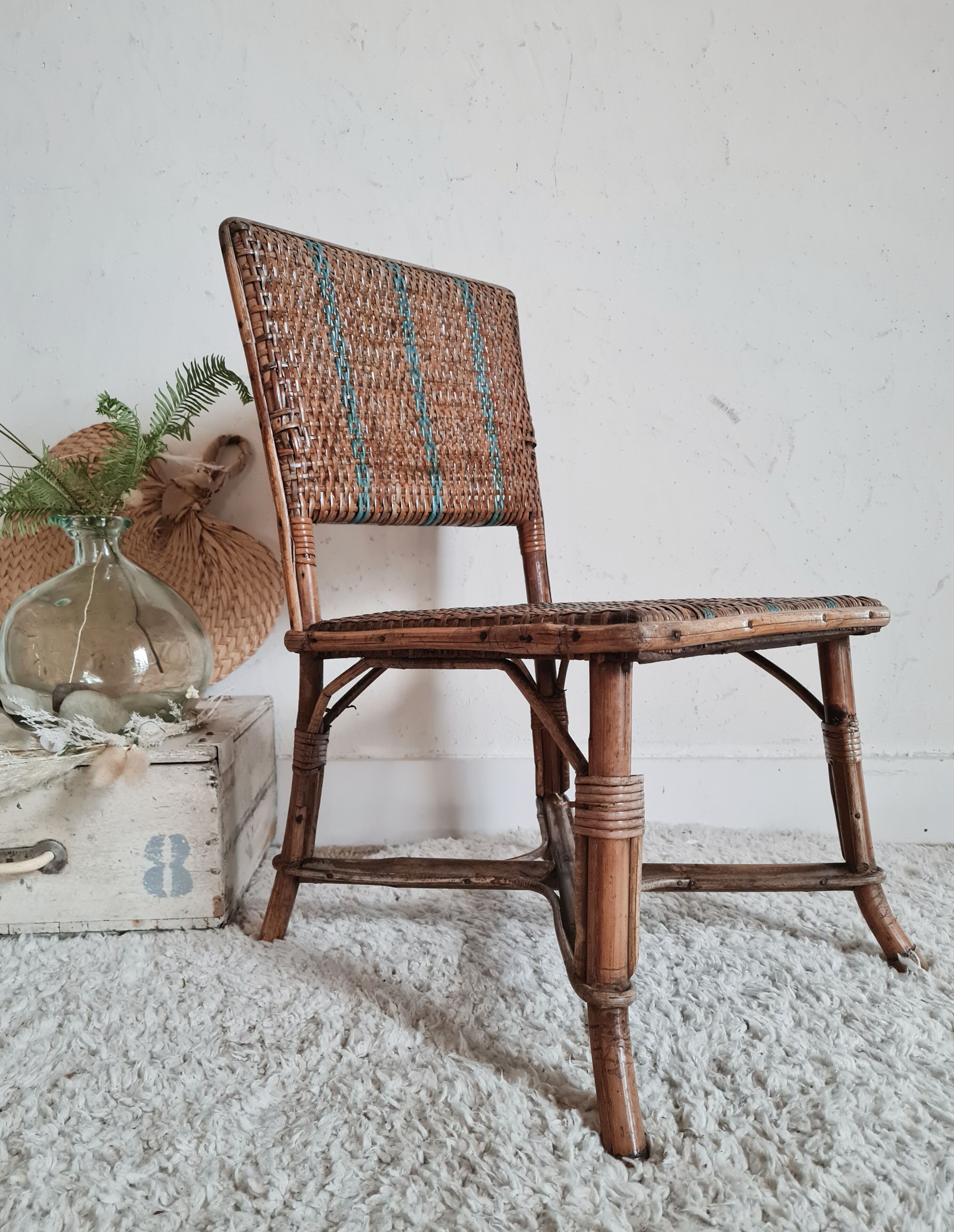 Old bamboo child chair