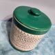 Ceramic tobacco jar signed Brisdoux