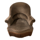 Velvet toad armchair