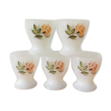 Service of 5 coqueters pastel pink pattern Arcopal