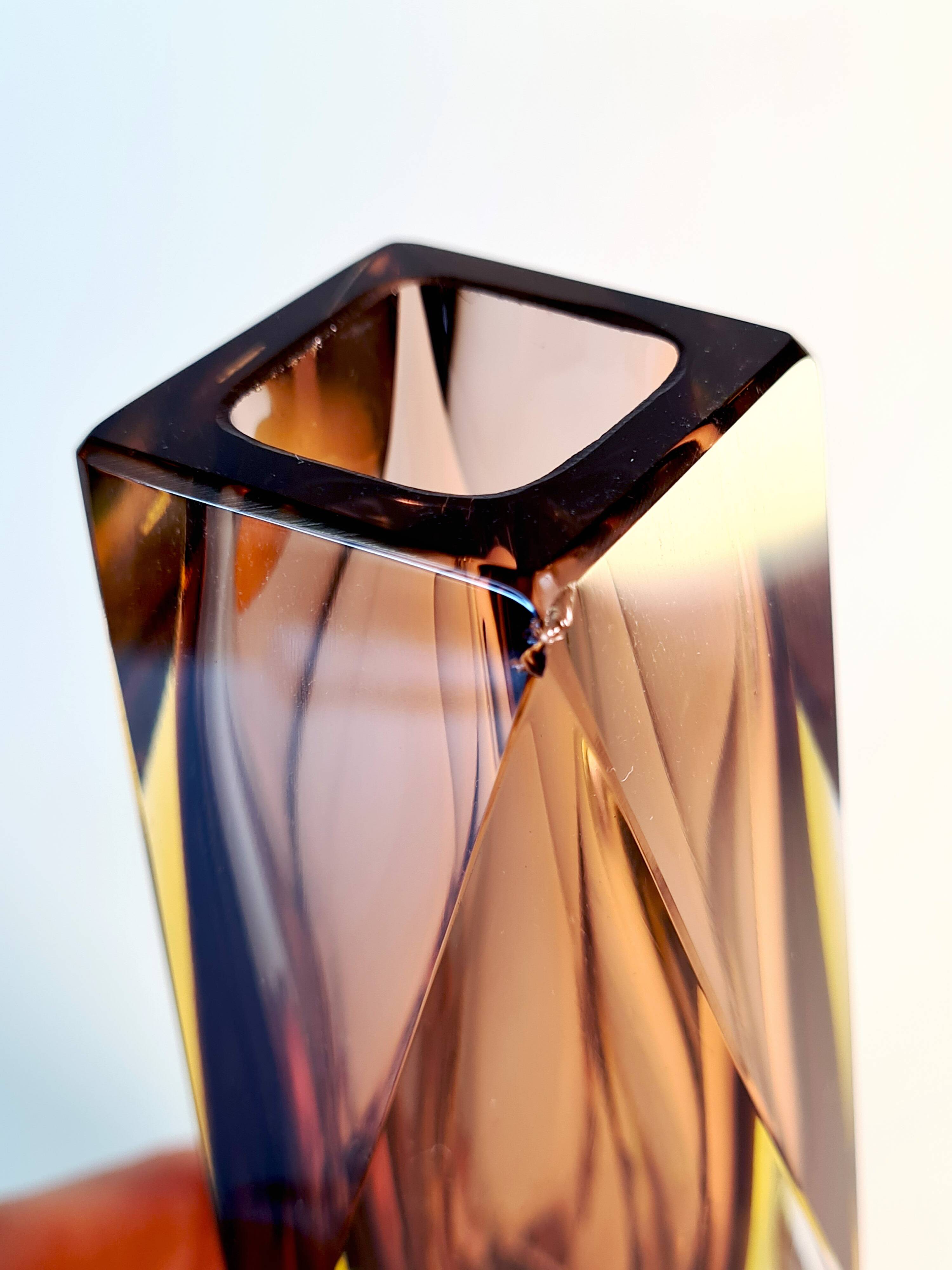 Sommerso Murano Three-Layer Vase – 1970s