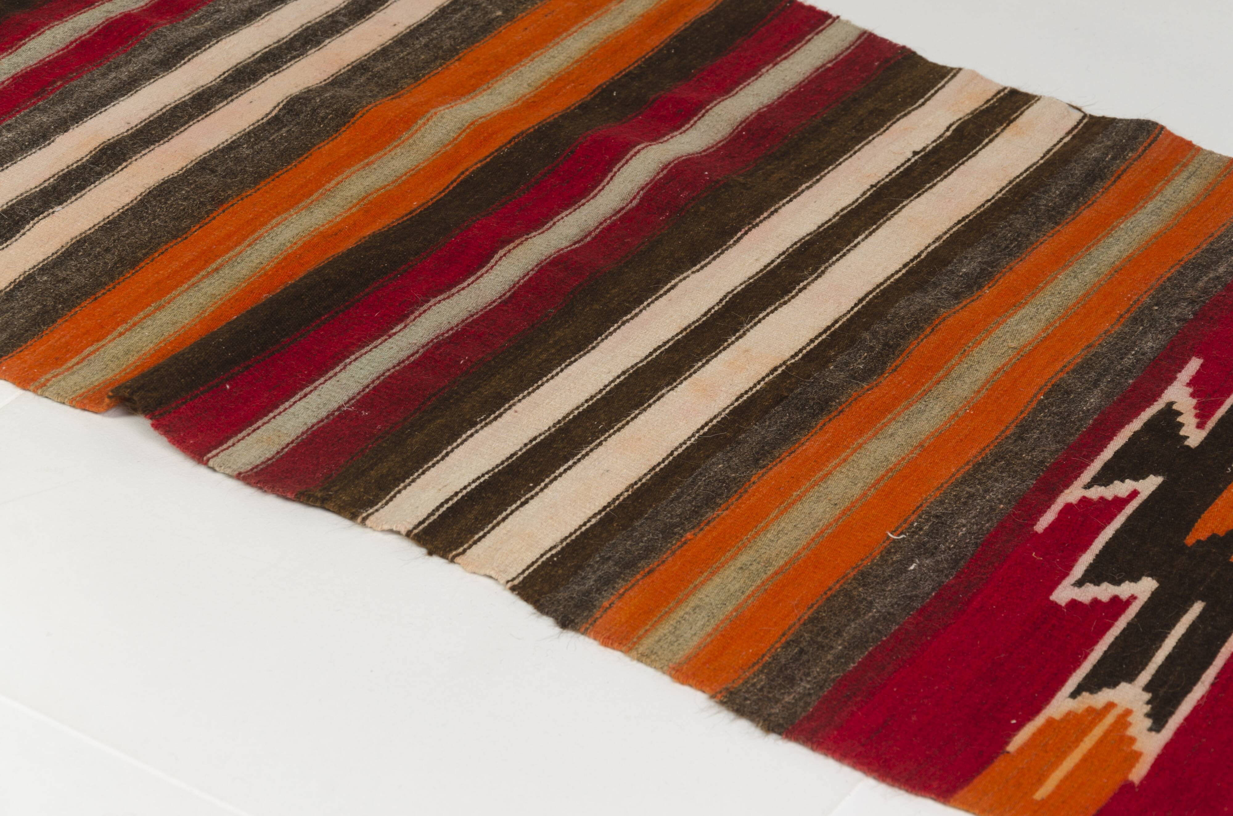 Tapis Kilim Anatolien Vintage, Kilim Géométrique Vintage sku-138