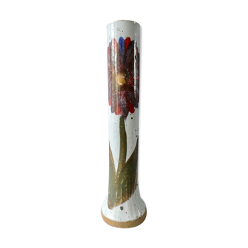 Glazed ceramic single flower vase, flower decoration
