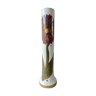 Vase soliflore en céramique émaillée, décor fleur