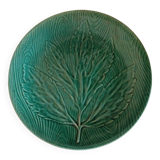 Old flat Gien earthenware slip plate