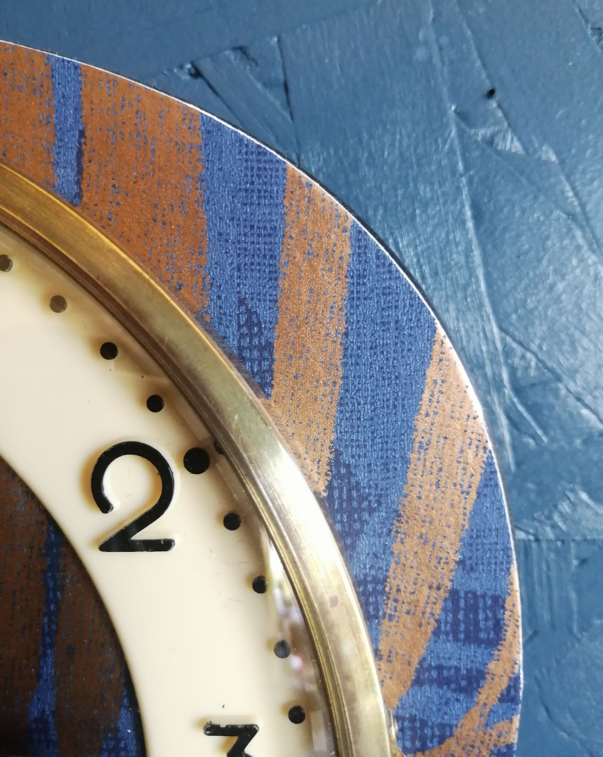Vintage clock, wall clock "Bayard Green Copper"