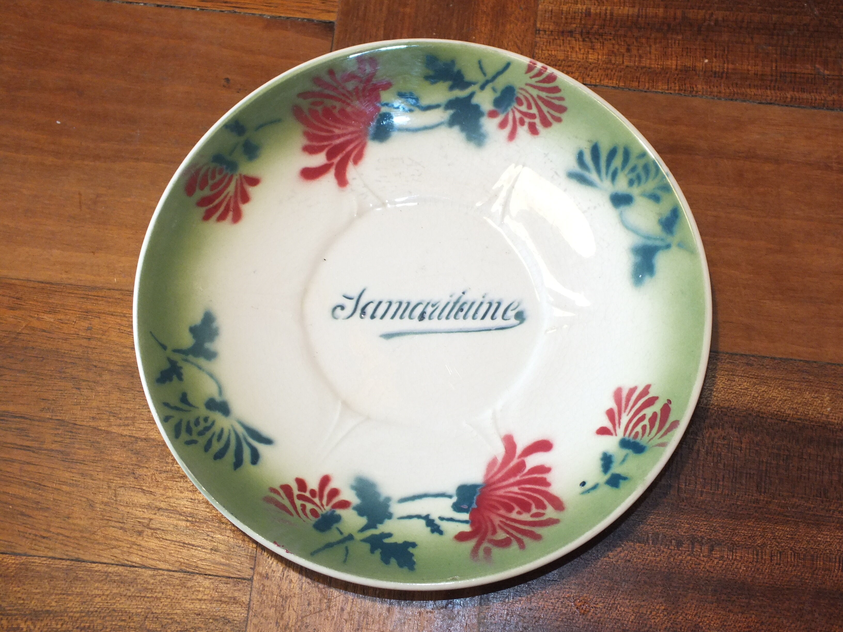 Assiette publicitaire Longwy pour les magasins La Samaritaine