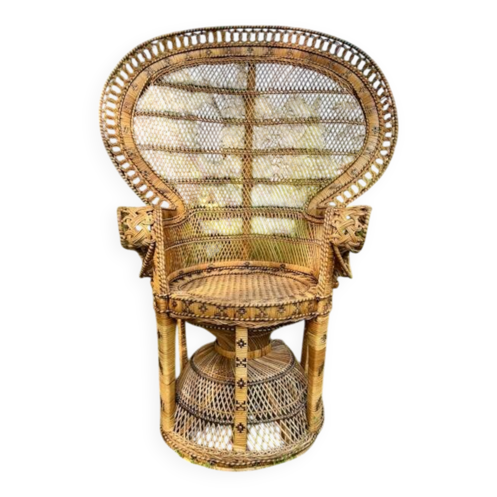 Emmanuelle armchair, Peacock model, 1970s vintage