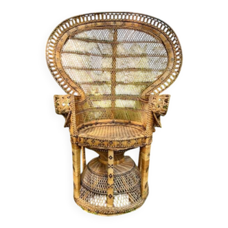 Emmanuelle armchair, Peacock model, 1970s vintage